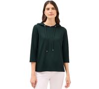 Cecil 3227474 Felpa con Cappuccio a Costine, Ink Green, S Donna