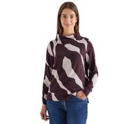 Cecil 3228202 Morbida Maglietta con Motivo, Eggplant Red Melange, L Donna