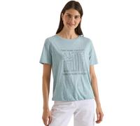 Cecil 3230413 - Maglietta da Donna Effetto Bruciato, Confezione da 1 Pezzo, Crystal Mint, L