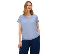 Cecil 3412064 Maglietta in Tinta Unita, Blu-Mountain Blue, S Donna
