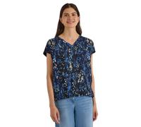 Cecil 3413447 - Camicetta da Donna a Maniche Corte con Struttura Mista (Confezione da 1), Blu Scuro Urbano, S