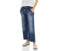 Cecil 3716617 Jeans con Tasche Toppa, Mid Blue Wash, 31W x 26L Donna
