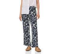 Cecil 3716646 Pantaloni in Crepe Fantasia, Urban Dark Blue, XL / 28L Donna