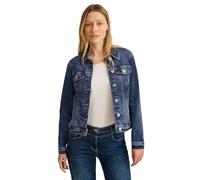 Cecil B212453 Giacca di Jeans, Mid Blue Wash, S Donna