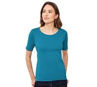 Cecil B317515 Maglietta Basic in Cotone, Universal Blue, XL Donna