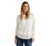 Cecil B320559 Maglia a Maniche Lunghe 2 in 1, Vanilla White, L Donna