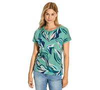 Cecil B321788 Maglietta Burn-out con Stampa, Adriatic Green, M Donna