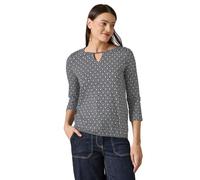 Cecil B322253 Maglia a Maniche Lunghe con Taglio, Grigio Carbone Scuro, XL Donna