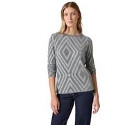 Cecil B322265 Maglia con Motivo a Piume, Platinum Grey Mel, XXL Donna