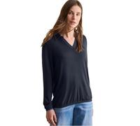 Cecil B322622 Maglia con Colletto a Camicia, Universale Blu, XL Donna