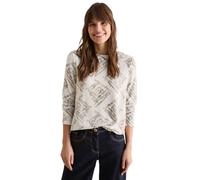 Cecil B322664 Morbida Maglietta Stampata, Desert Beige Melange, L Donna