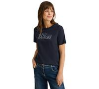 Cecil B322930 Maglietta con Wording, Universal Blue, S Donna