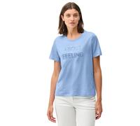 Cecil B323071 Maglietta con Wording Artwork, Fresh Light Blue, XL Donna