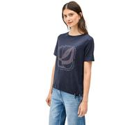 Cecil B323517 T-Shirt con Pietre preziose, Urban Navy Blue, M Donna