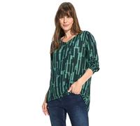 Cecil B344977 Camicetta Stampata, Verde Fuoco, XS Donna