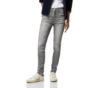 Cecil B378099 Jeans Slim Fit, Light Grey Stone Wash, 34W x 30L Donna