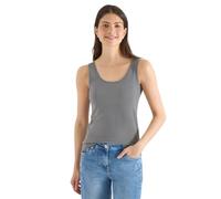 Cecil Basic Top in Tinta Unita, Grafite, Grigio Chiaro, M
