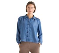 Cecil Camicetta Lyocell con Dettaglio smockdetail Mid Blue Wash L
