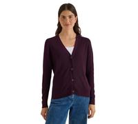 Cecil Cardigan con Scollo a V e Struttura, Rosso Melanzana, S