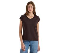 Cecil Dropped Shoulder - Maglietta con Scollo a V, Marrone Cacao XS
