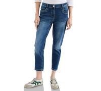 Cecil Jeans Slim Leg Mid Blue Used Wash 26