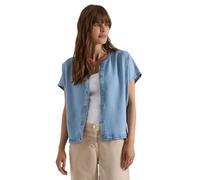 Cecil Lyocell Camicetta Effetto Blouson Light Blue Used Wash XL