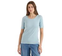 Cecil Maglietta Basic con Scollo Rotondo, Tinta Unita, Cristallo Menta, L