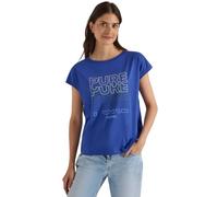 Cecil Maglietta da Donna 3230902, con Scollo a Barca e Stampa Frontale (Confezione da 1), Blu (Deep River Blue), S