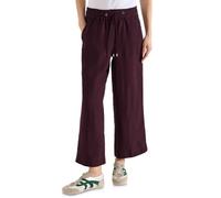 Cecil Mix di Lino Wide Leg Pantaloni Rich Burgundy 2X