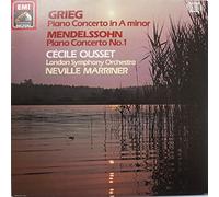 Cécile Ousset, The London Symphony Orchestra, Sir Neville Marriner - Edvard Grieg / Felix Mendelssohn-Bartholdy: Piano Concerto In A Minor / Piano Concerto No. 1 - LP