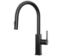 CECIPA Miscelatore Cucina Nero con Doccetta Estraibile, Rubinetto Lavello Cucina Girevole 360°, Rubinetto Cucina con Doccetta, Rubinetti con Doccia Acciaio Inox, Rubinetto Lavandino Cucina