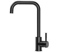 Miscelatore Cucina Nero, CECIPA Rubinetto Lavello Cucina Nero Girevole a 360°, Rubinetto Cucina Monocomando in Acciaio Inox, Rubinetto Lavandino Cucina Resistente alla Corrosione