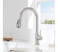 CECIPA Rubinetto Lavello Cucina con 3 Tipi di Modalità, Miscelatore Cucina con Doccetta Estraibile di 40CM, Rubinetto Acciaio Inox con Doccia Estraibile, Miscelatore Girevole a 360°