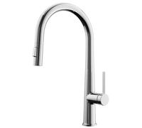 CECIPA Rubinetto Lavello Cucina con Doccetta Estraibile, Miscelatore Cucina in Lega di Zinco, Rubinetti Cucina con 2 Tipi di Getti Girevole 360°, Cromo