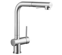 CECIPA Rubinetto Lavello Cucina con Doccetta, Miscelatore Cucina Estraibile con 2 Modalità, Rubinetti con Doccia Estensibile, Miscelatore Girevole a 360°in Acciaio Inox (Spazzolato)