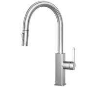 CECIPA Rubinetto Lavello Cucina Estraibile con Doccetta, Miscelatore Cucina Acciaio Inox, Rubinetto Cucina, Rubinetti Cucina Girevole 360°, Fontana Lavello Cucina 2 Getti