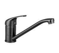 CECIPA Rubinetto Lavello Cucina Nero, Miscelatore Cucina Monocomando 360° Girevole, Rubinetto Cucina con Regolazione Caldo/Freddo, Design Moderno, Risparmio Idrico