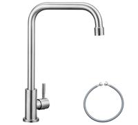 CECIPA Rubinetto Lavello Cucina solo Acqua Fredda, Rubinetto Acqua Fredda Girevole a 360°, Rubinetti in Acciaio Inox per Cucina, Giardino, Camper