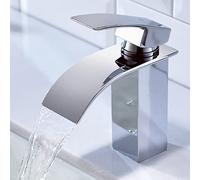 CECIPA Rubinetto per bagno a cascata Miscelatore per lavabo caldo e freddo regolabile rubinetto lavabo cascata per bagno in ottone e acciaio inox miscelatore bagno Ares X102C