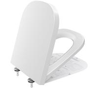 CECIPA WC Quadrato con Chiusura Ammortizzata, Coperchio Water Soft Close, Copriwater Bianco, Sedile WC Quadrato, Copri WC Famiglia, Tavoletta WC Automatica con Quick Release - DERW Serie