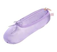 CECKQUE Borsa per il trucco con scarpe da ballo per bambine, borsa per il trucco con pantofola da ballerina, regalo per scarpe da ballo, Viola, Carry-On 8-Inch, Scarpe da balletto