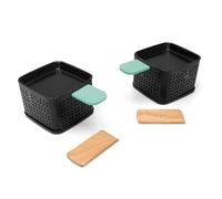 CÉCOA • Cheese'Up Duo • Set di 2 • Raschietto per candela • Senza elettricità • Stufe antiaderenti e spatole in legno • Facile da trasportare e pulire • Ideale per amanti del formaggio
