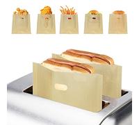 CECOMBINE 15 Pezzi Sacchetti per Tostapane, Sacchetti da Forno per Toast Riutilizzabili, Sacchetti Panetteria per Toast, Panini e Snack, Utilizzabili nel Tostapane e Nel Microoonde, 16x16,5 cm
