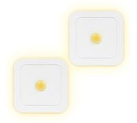 CECOMBINE 2 prese di luce notturna a LED con sensore di movimento e sensore crepuscolare, luce bianca calda con 3 modalità (auto/spegnimento), luce soffusa, per cameretta dei bambini, scale, corridoio