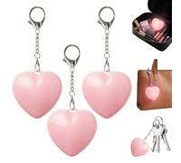 CECOMBINE 3 luci a forma di cuore per borse, luce LED ricaricabile per borsa con sensore touch, portachiavi portatile per borsa, regalo per donne, ragazze, madri, amiche amate, rosa