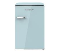 Cecotec Mini Frigorifero Retro 110 L CoolMarket TT Origin 110 Blue E, Classe E, ICEBOX, LED interno, Maniglia cromata, Vassoi in vetro, Apribottiglie, Blu