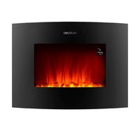 Cecotec Camino elettrico Ready Warm 2250 con fiamme curve 2000 W, dimensioni 22", WiFi, 2 livelli di potenza, telecomando, pannello curvo, timer, 20 m2 (05813)