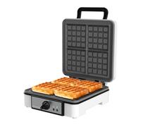 Cecotec - Waffle Maker elettrico per waffle, 4Inox 1200 W, acciaio inossidabile, 4 cialde alla volta, rivestimento antiaderente Rockstone, temperatura regolabile