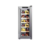 Cecotec Cantinetta Vino Bolero GrandSommelier 1270 CoolWood. 12 Bottiglie, Termoelettrica, Silenziosa 35dB, Temperatura 8-18ºC, Pannello Touch, LED Interno, Eco-Friendly, Design Elegante e Moderno