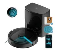 Cecotec Robot Aspirapolvere Conga 9590 Spin Revolution Ultra Power Home.Navigazione Laser, Intelligenza Artificiale, 10.000Pa, Massimo 240min Autonomia, Mopas Rotanti, Spazzola Silicone per Animali